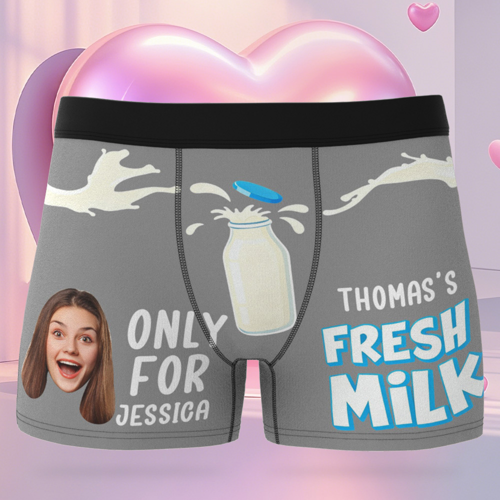 Custom Face Boxer Briefs, Personalized “Only For You” Boxer Briefs, Funny Valentine’s Day Gift for Him