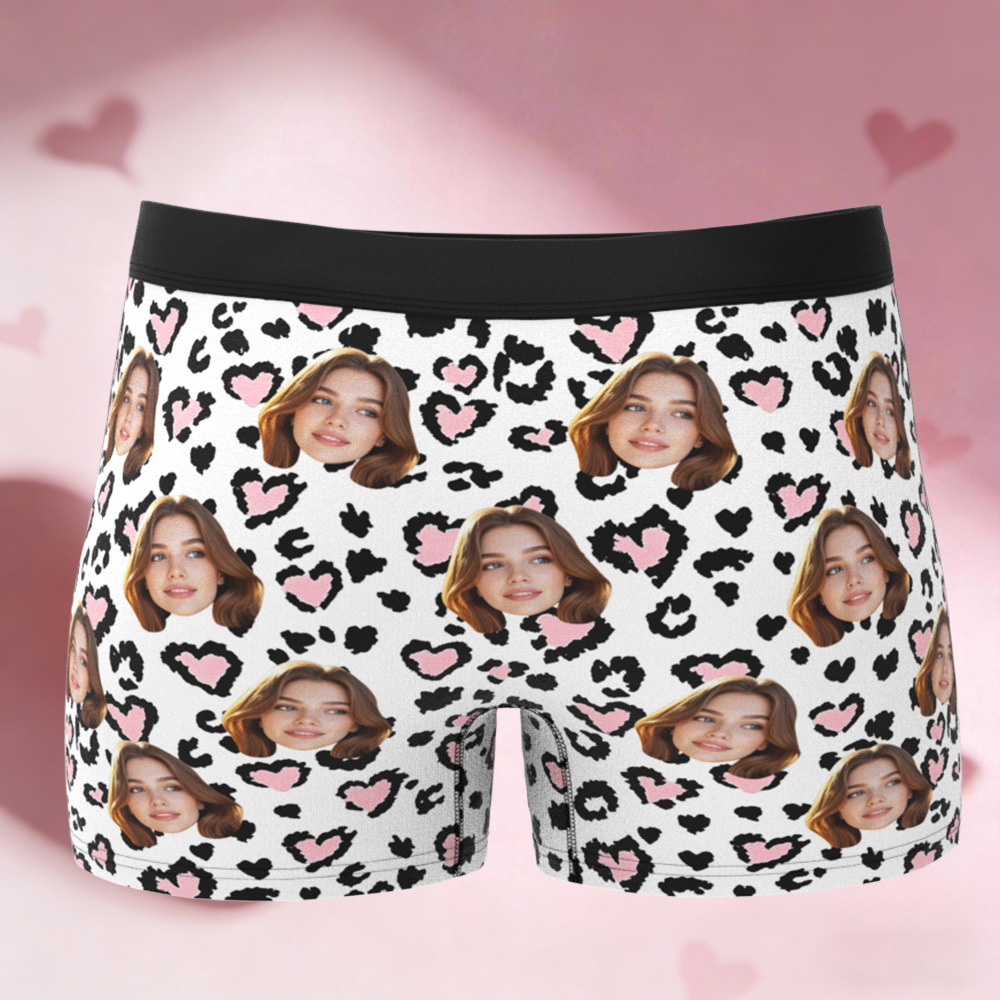 Custom Valentine's Boxer, Custom Man Underwear, Personalized Couple Gift, Custom Husband Boxer with Face