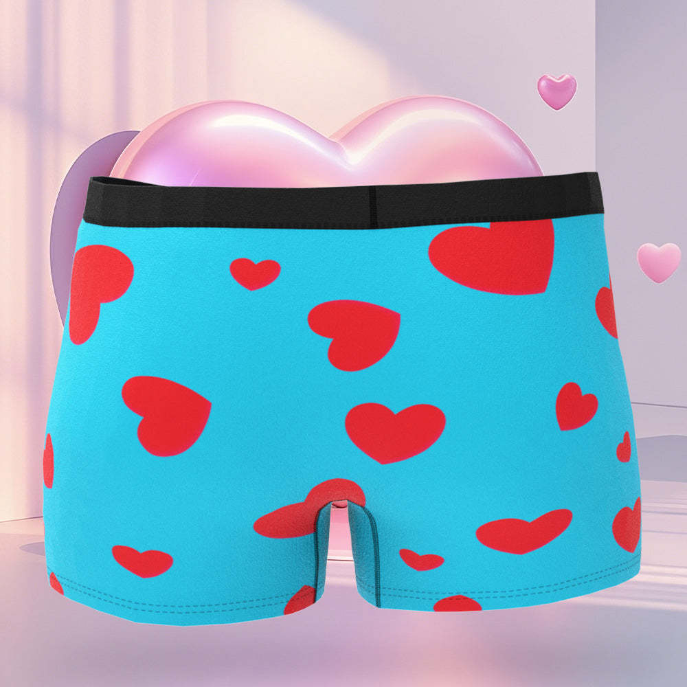 Maßgeschneiderte Valentinstag-boxershorts Für Damen In Gesichtsform. Valentinstagsgeschenk Für Den Freund - DePhotoBoxer