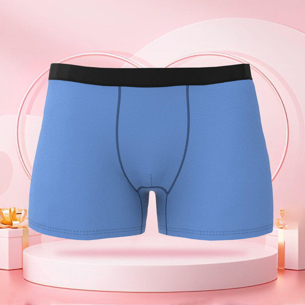 Customized Couple Face Photo Cartoon Men's Boxer Briefs with Couple Body Patterns, Boxer Briefs for Boyfriend Valentine's Day Gifts