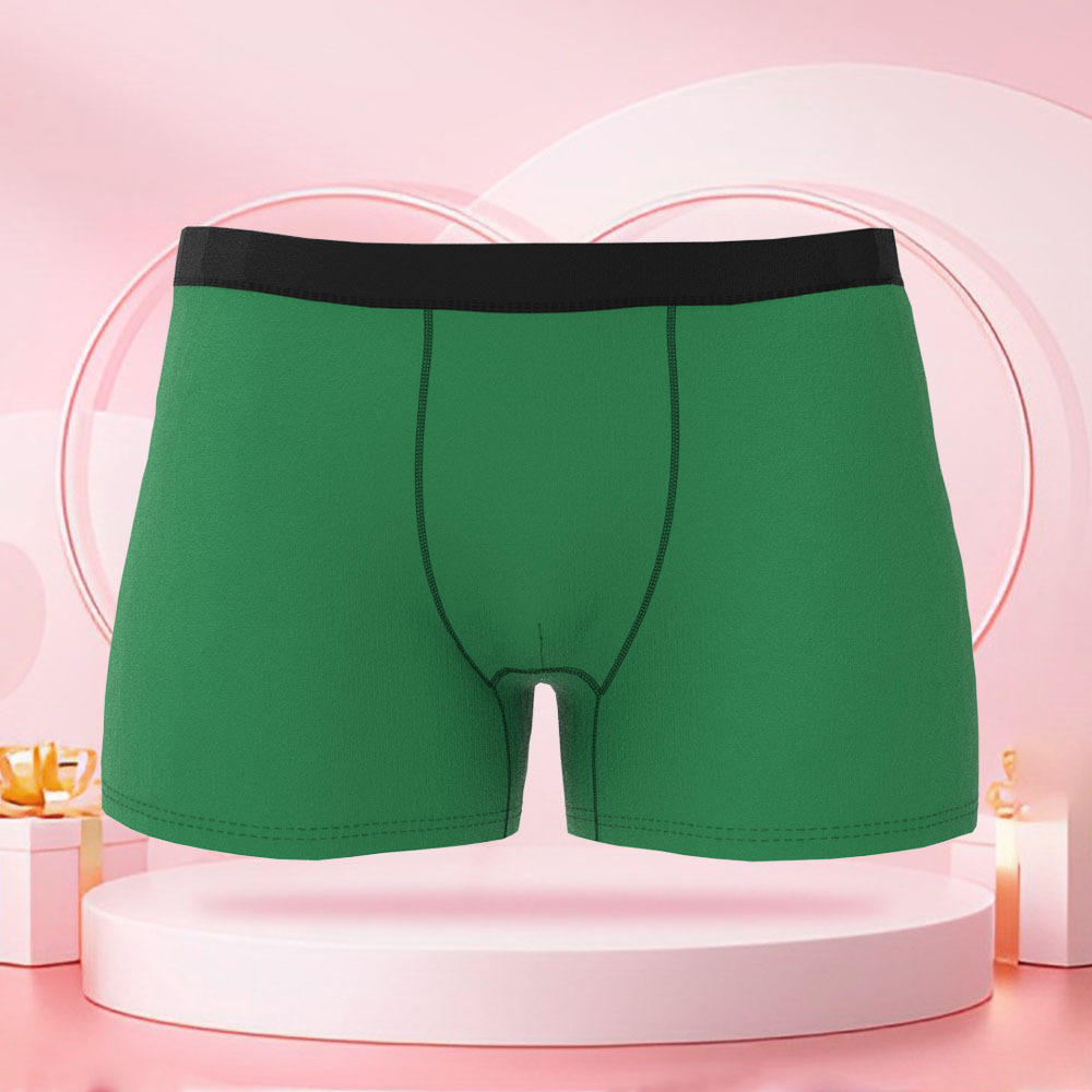 Customized Couple Face Photo Cartoon Men's Boxer Briefs with Couple Body Patterns, Boxer Briefs for Boyfriend Valentine's Day Gifts