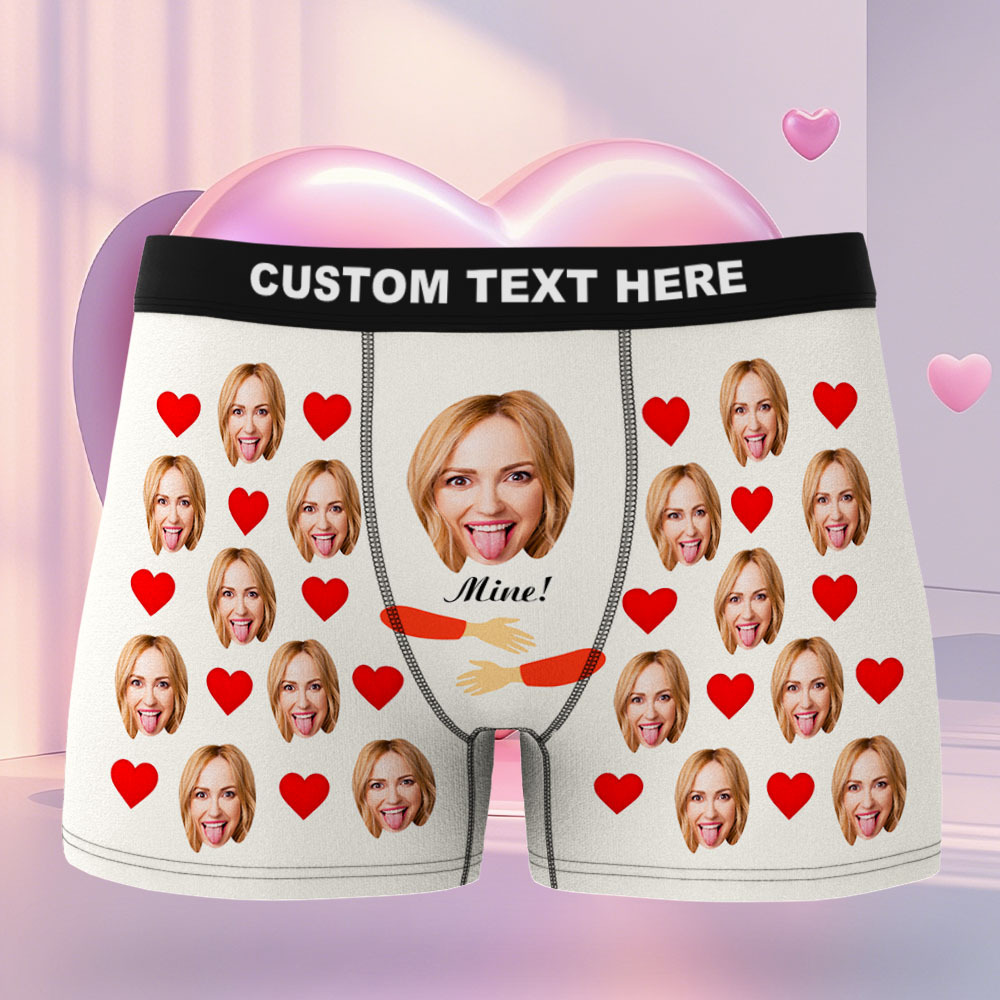 Personalized Photo Gift for Boyfriend Husband, Face Underwear, Custom Men Underwear, Anniversary/Birthday Gift for Him