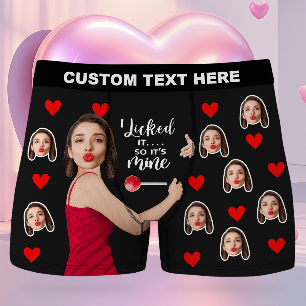 Custom Man Boxer Picture on Boxer Briefs, Custom Anniversary,Birthday,Valentines Day Gift for Him,Boyfriend