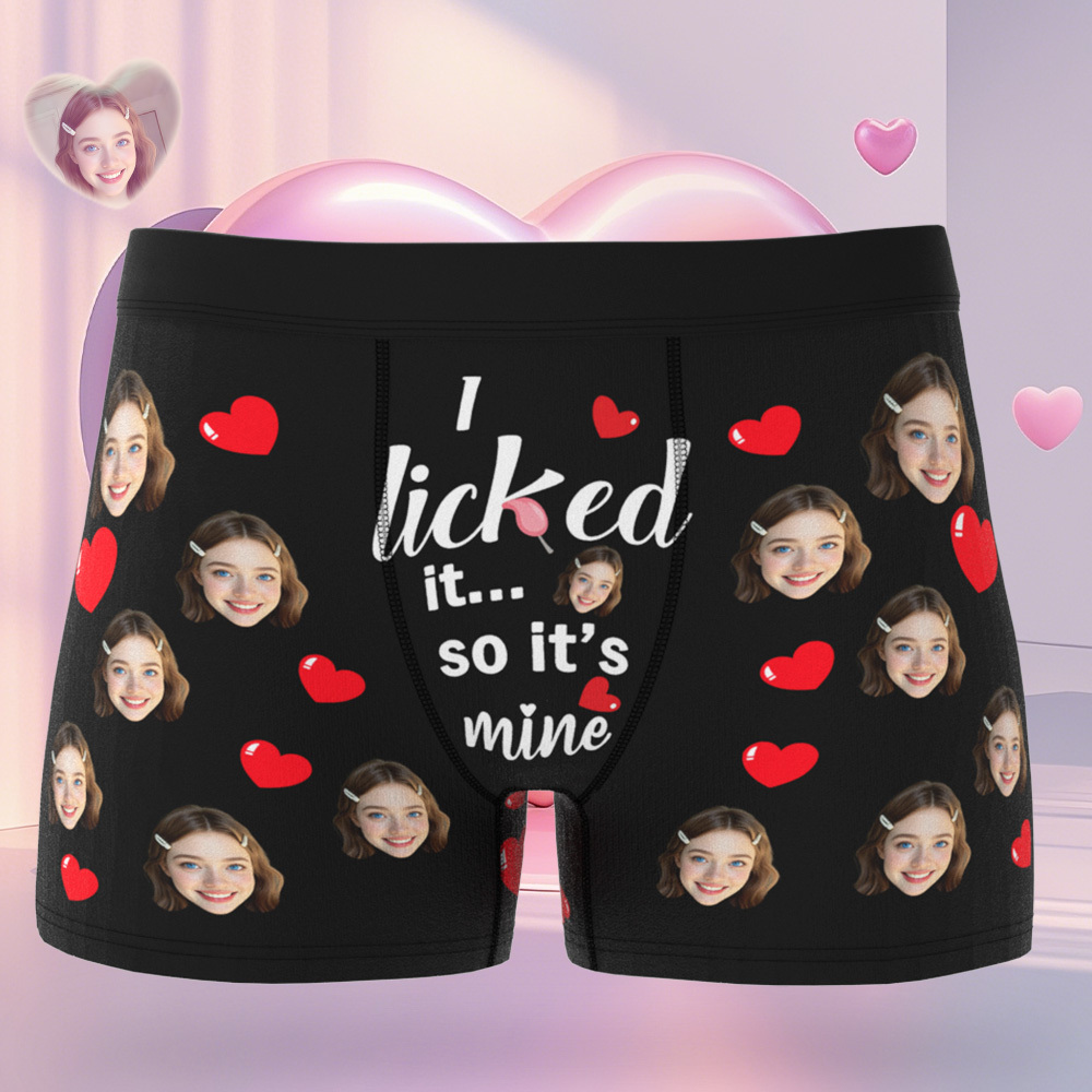 Custom Face Boxer Briefs, Personalized Photo Underwear, Best Valentine's Gift