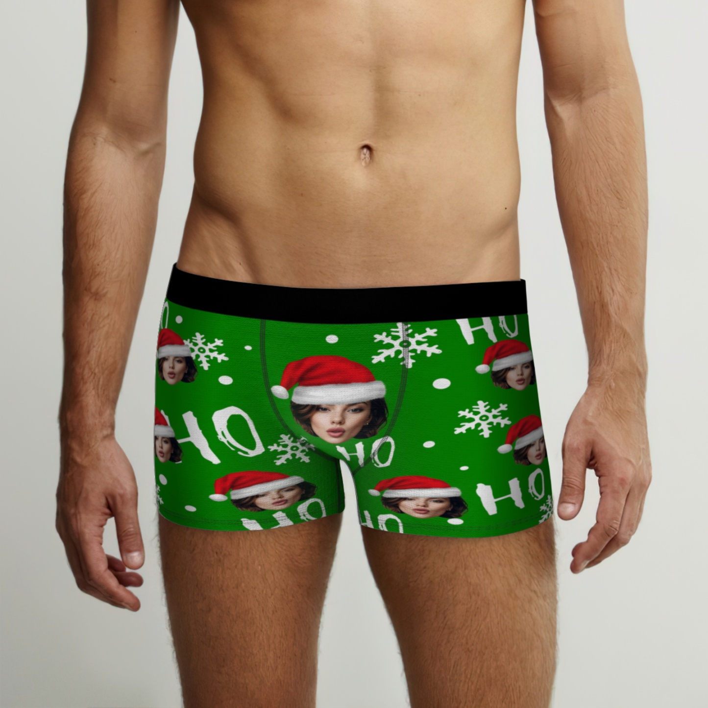 Custom Christmas Men Boxers with Face Best Gift for Boyfriend, Husband, or Couples