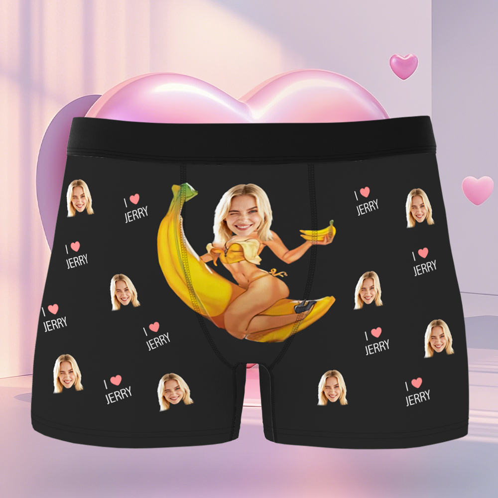 Personalized Face Man UnderwearCustom Anniversary,Birthday,Valentines 