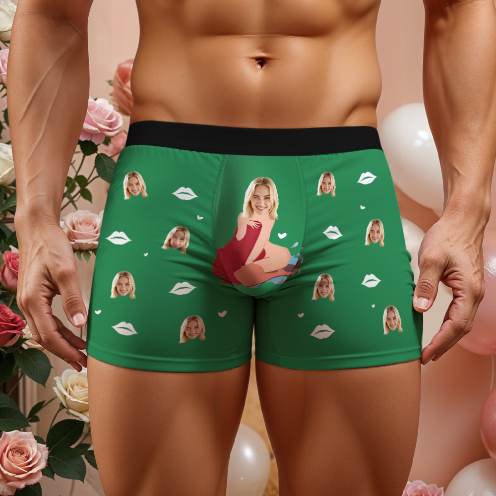 Custom Face Man Underwear, Personalized Anniversary,Birthday,Valentines Day Gift for Him,Boyfriend, Best Gift for Him