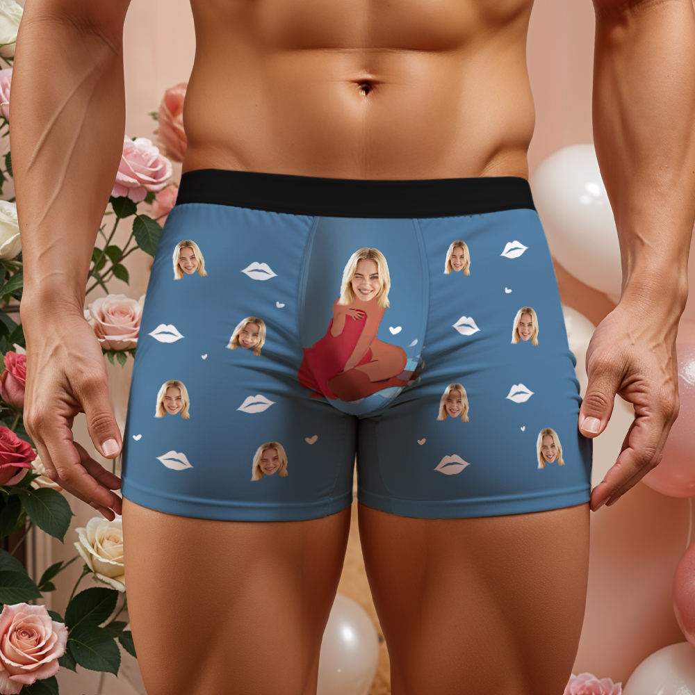 Custom Face Man Underwear, Personalized Anniversary,Birthday,Valentines Day Gift for Him,Boyfriend, Best Gift for Him