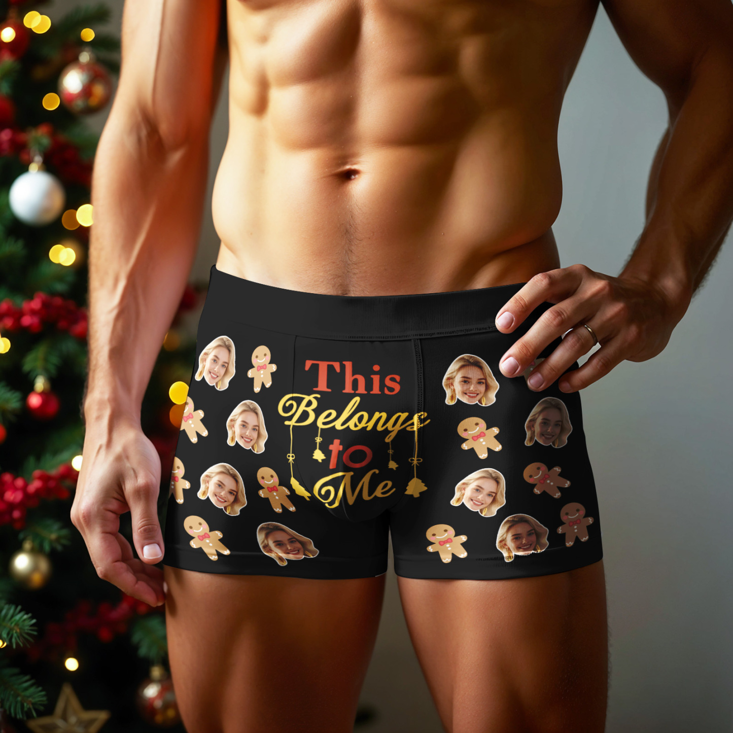 Personalized Photo Underwear, Funny Custom Face Men Boxer Briefs, Gift for Christmas/Valentine's Day Gifts