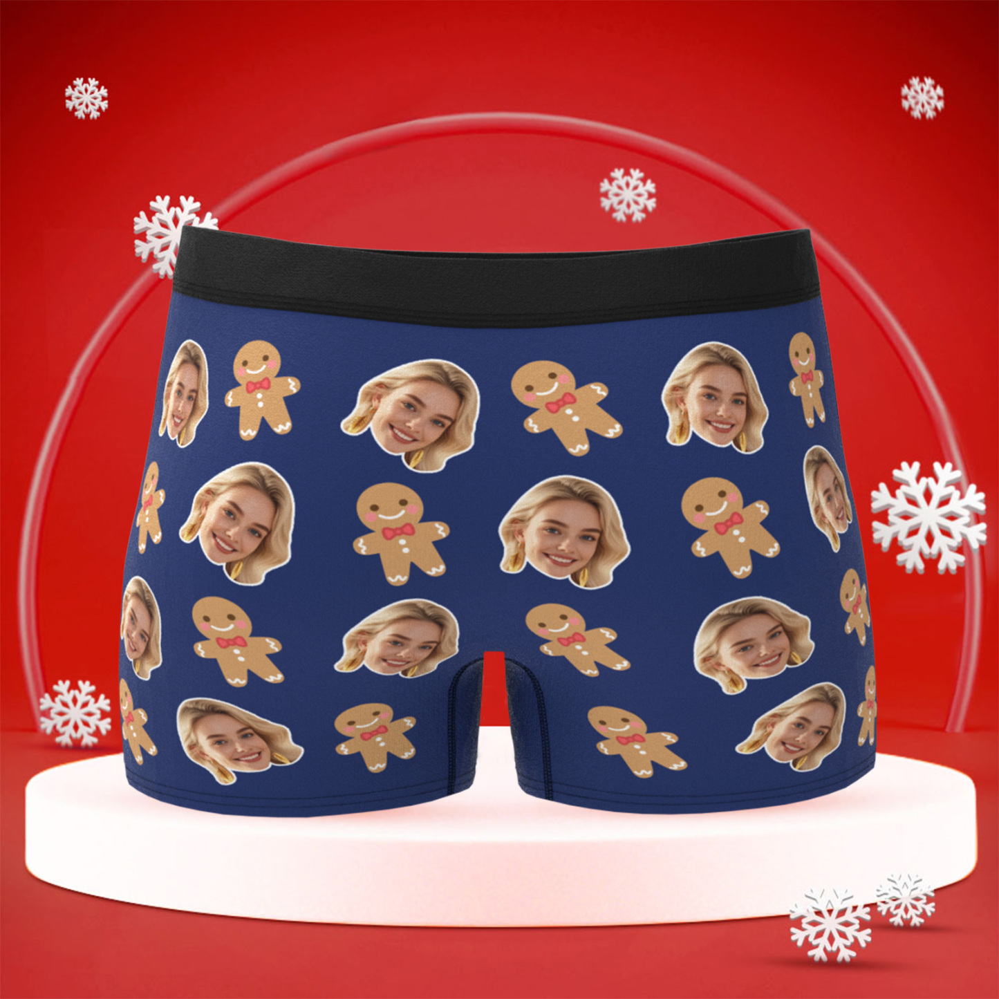 Personalized Photo Underwear, Funny Custom Face Men Boxer Briefs, Gift for Christmas/Valentine's Day Gifts