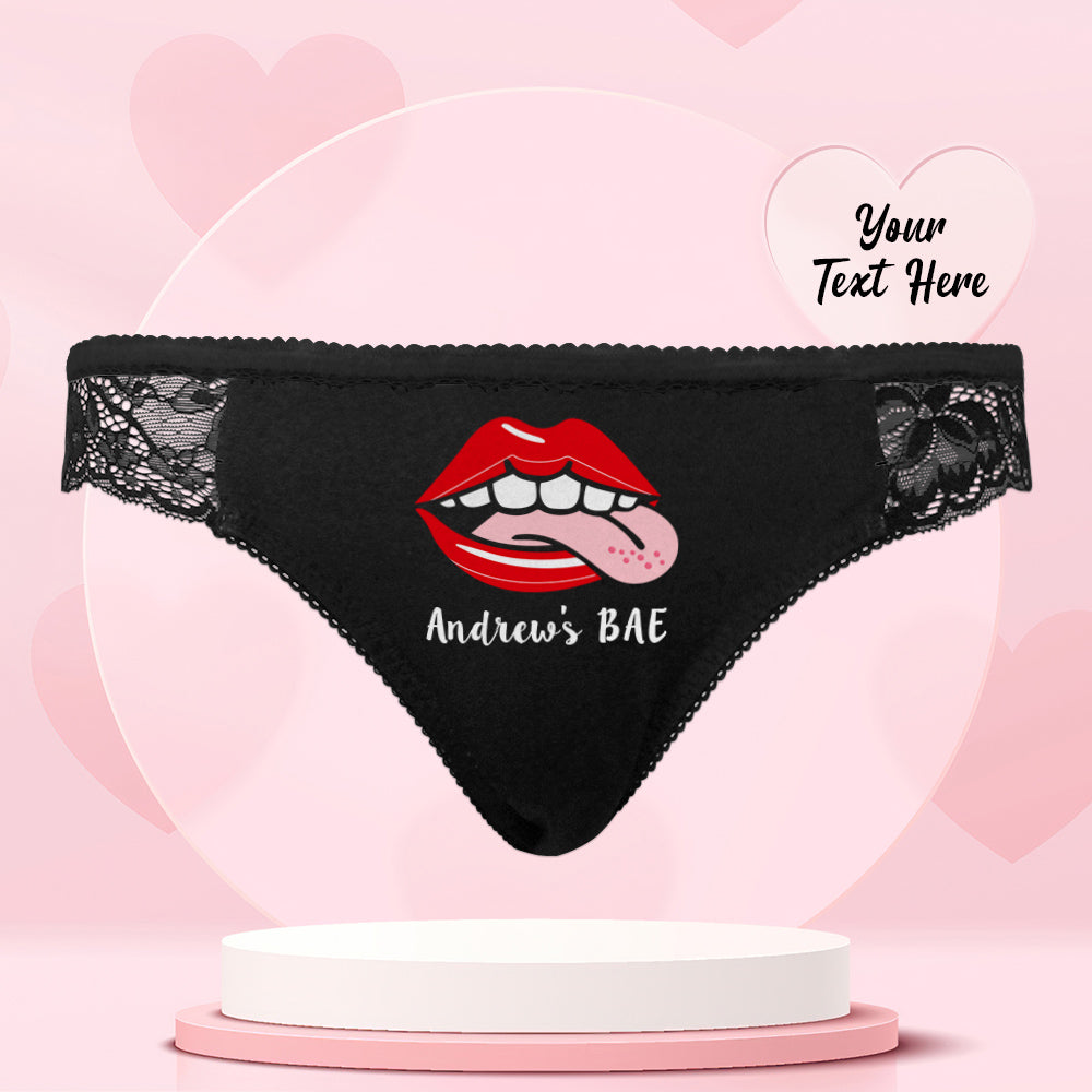 Custom Name Women Lace Panty Licky Sexy Panties Women's Underwear - XXX's BAE