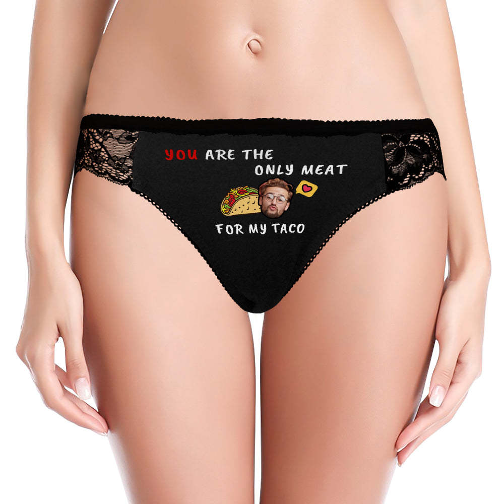 Custom Photo Women Lace Panty Sexy Panties Women's Underwear - Food