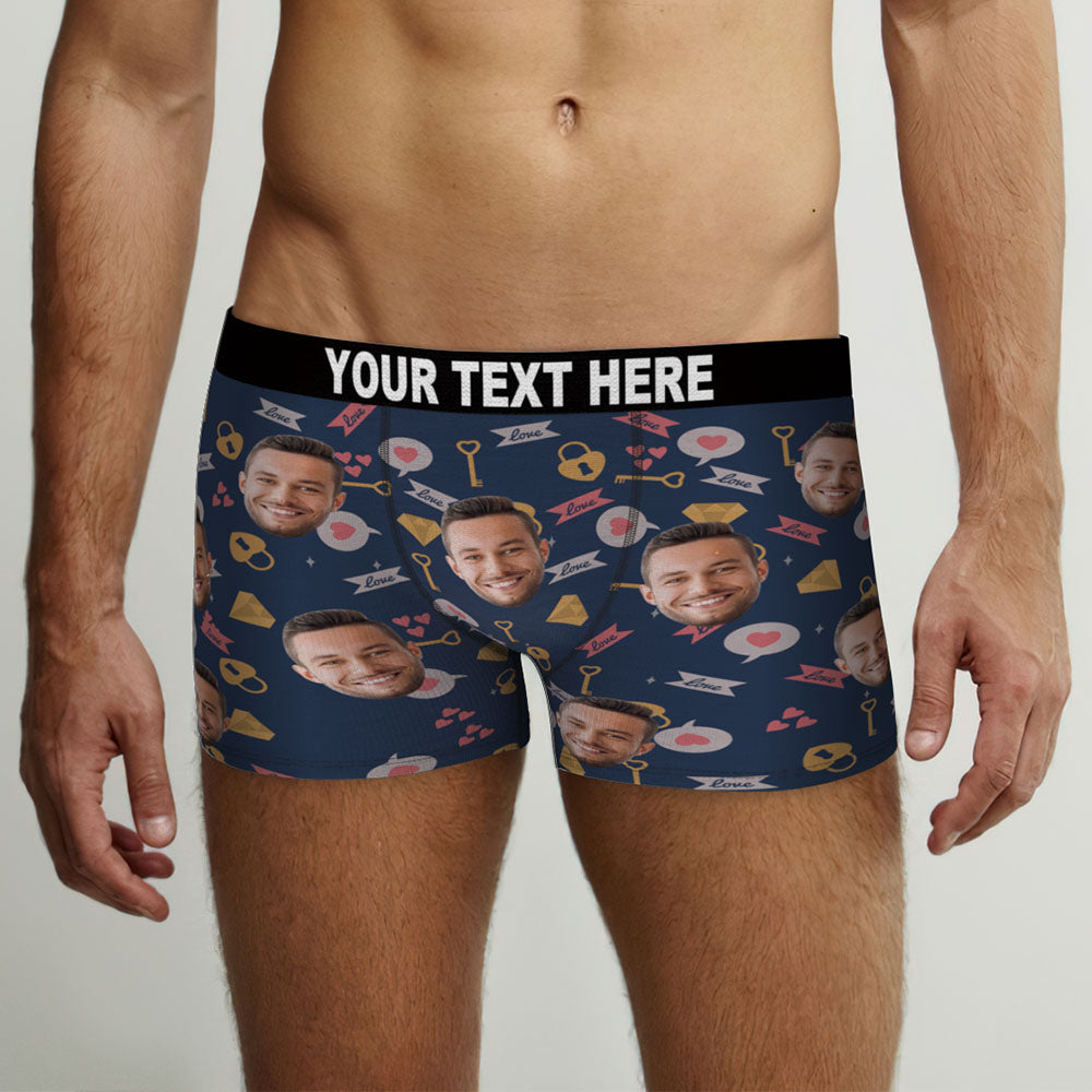 Custom Face Boxer Briefs Personalised Men's Boxer Shorts Funny Gift For Men