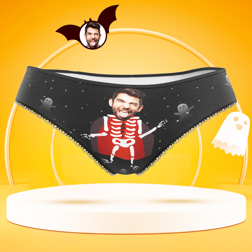 Custom Face Panties Personalised Photo Women's Underwear Halloween Gift For Girlfriend