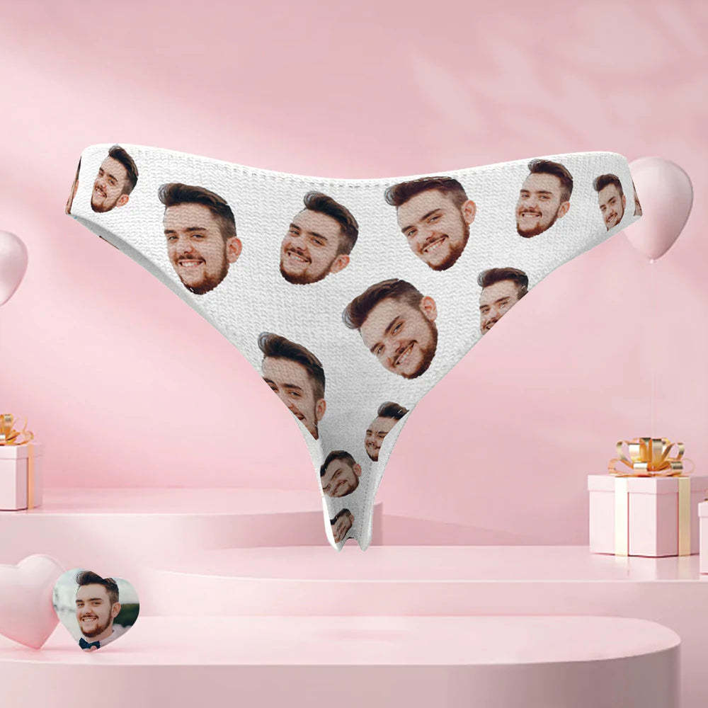 Custom Face Thong Personalised Women's Panties With Photo Get Lucky
