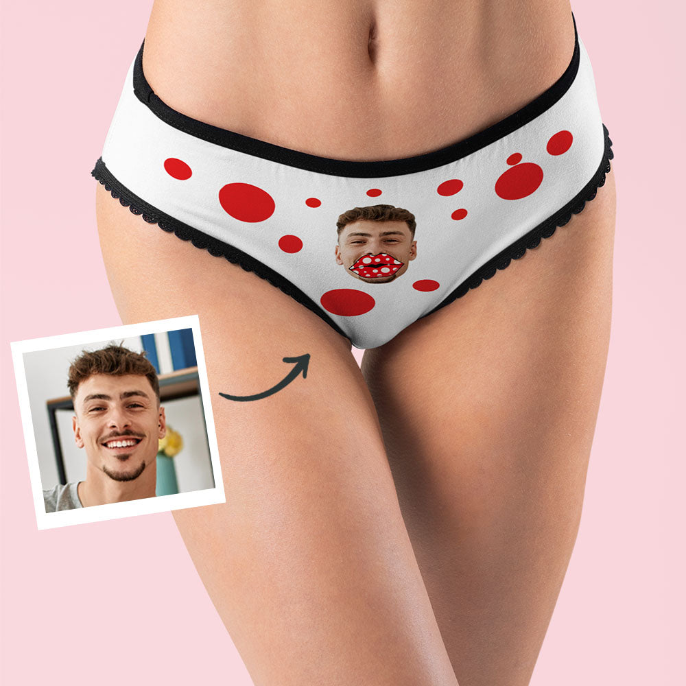 Custom AR Face Boxers Personalised Funny Lips Valentine's Day Gift For Her