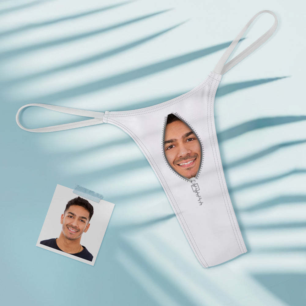 Custom Face Zipper Sexy Women's Colorful Tanga Thong