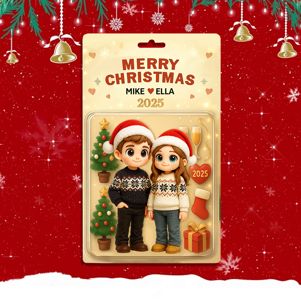 Personalized Christmas Action Figure Keychain, A Heartwarming Holiday Keepsake, Best Gift for Him