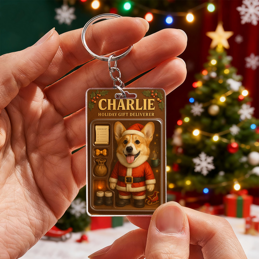 Personalized Standing Pet Dog Keychain A Heartwarming Holiday Keepsake Unique Gift for Dog Lovers - MyPhotoBoxerUk