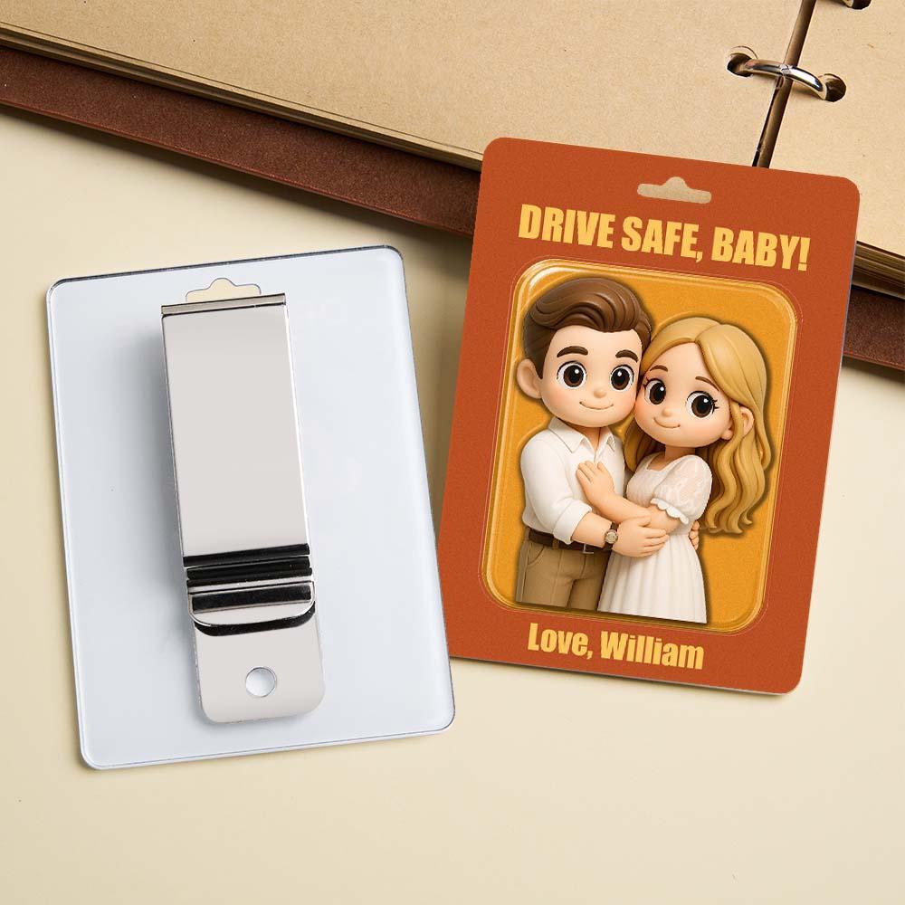 Personalized Father's Day Gift For Dad, Custom Photo Action Figure Car Visor Clip, Gift For Husband, Grandpa Birthday Gifts, Car Accessories - MyPhotoBoxerUk