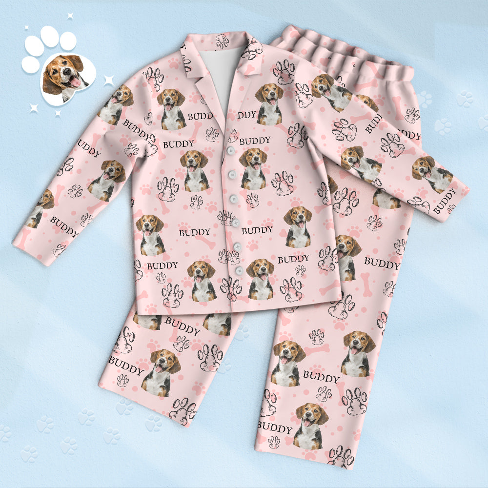 Custom Photo Dog Pajamas Cat Paw For Dog Cat Lover Personalised Photo Women Men Multiple Color Pajama - MyPhotoBoxerUk