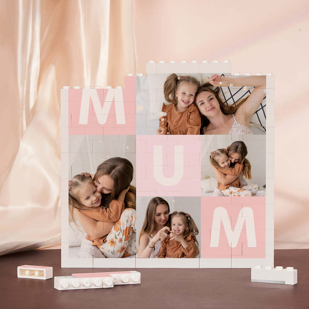 Custom Building Block Puzzle Square Photo Brick Mother's Day Gift for Mum