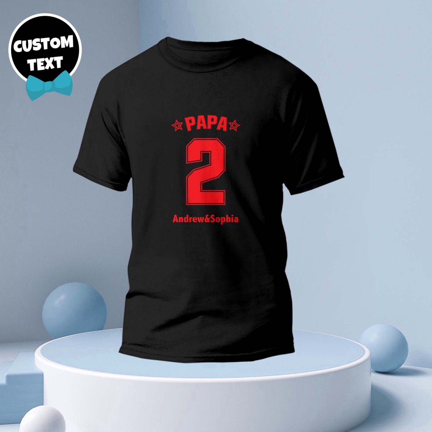 Custom Name T-shirt PAPA's Team Creative Family Gift - MyPhotoBoxerUk