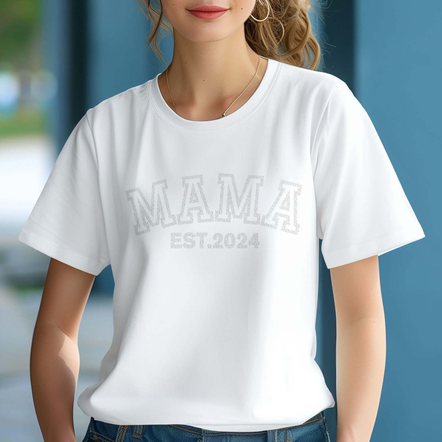 Custom Mama T-Shirt Light-changing T-shirt Mother's Day Gift - MyPhotoBoxerUk