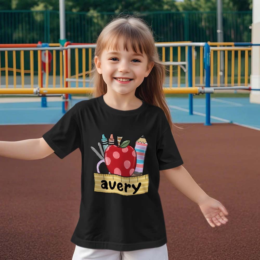 Personalized Back to School T-shirt First Day of School Shirt Gift for Kids - MyPhotoBoxerUk