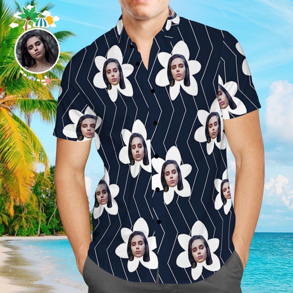 Custom Hawaiian Shirts Funny Flower Design Aloha Beach Shirt For Men