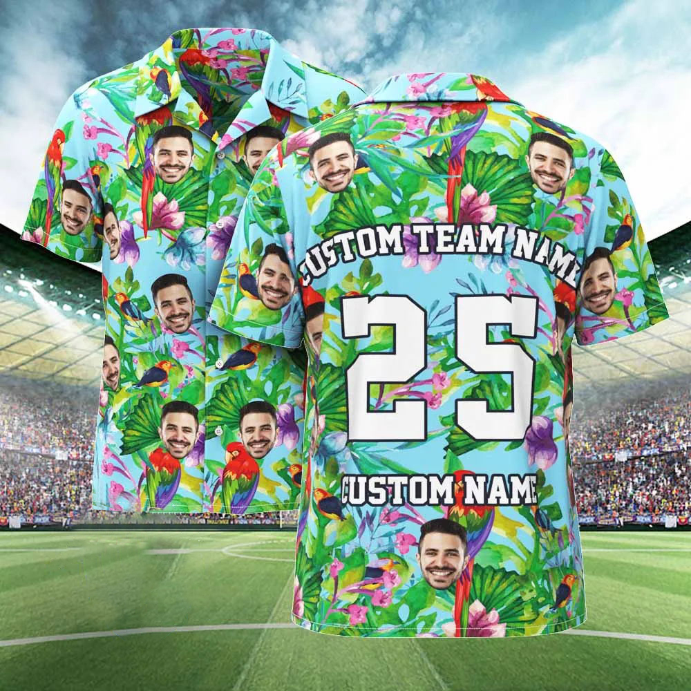 Custom Printed Hawaiian Shirt for Fans Personalized Face and Text Hawaiian Shirt Gift for fans - Enjoy Summer Time