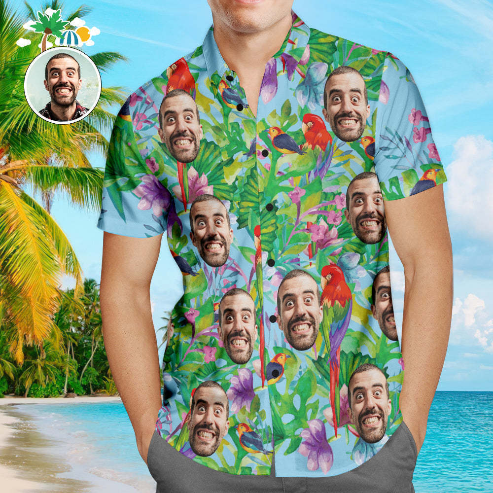 Custom Hawaiian Shirts Red Flowers Online Preview Personalised Aloha Beach Shirt For Men