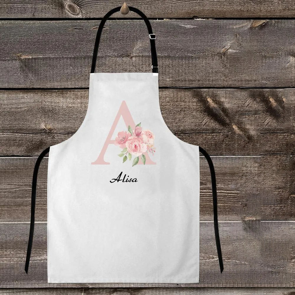 Custom Apron Choose Your Name-Personalised Letter Name Apron Best Gift