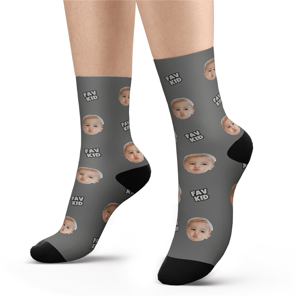 Custom Fav Kid Socks - MyPhotoBoxerUk