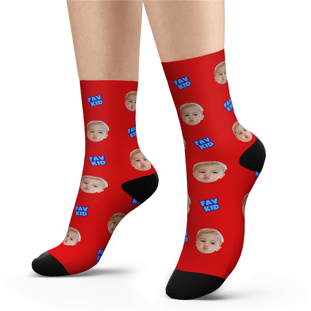 Custom Fav Kid Socks - MyPhotoBoxerUk