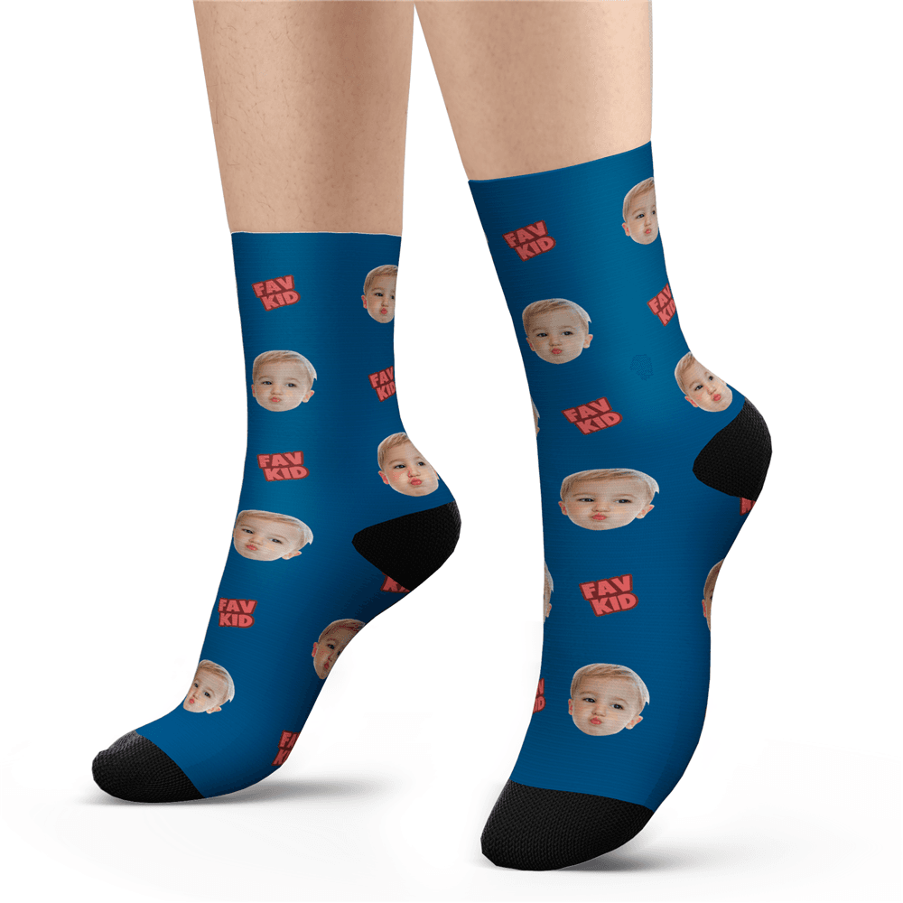 Custom Fav Kid Socks - MyPhotoBoxerUk