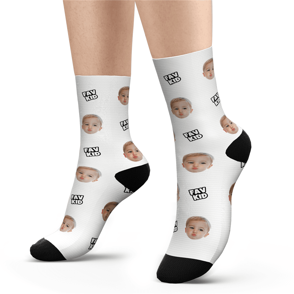 Custom Fav Kid Socks - MyPhotoBoxerUk