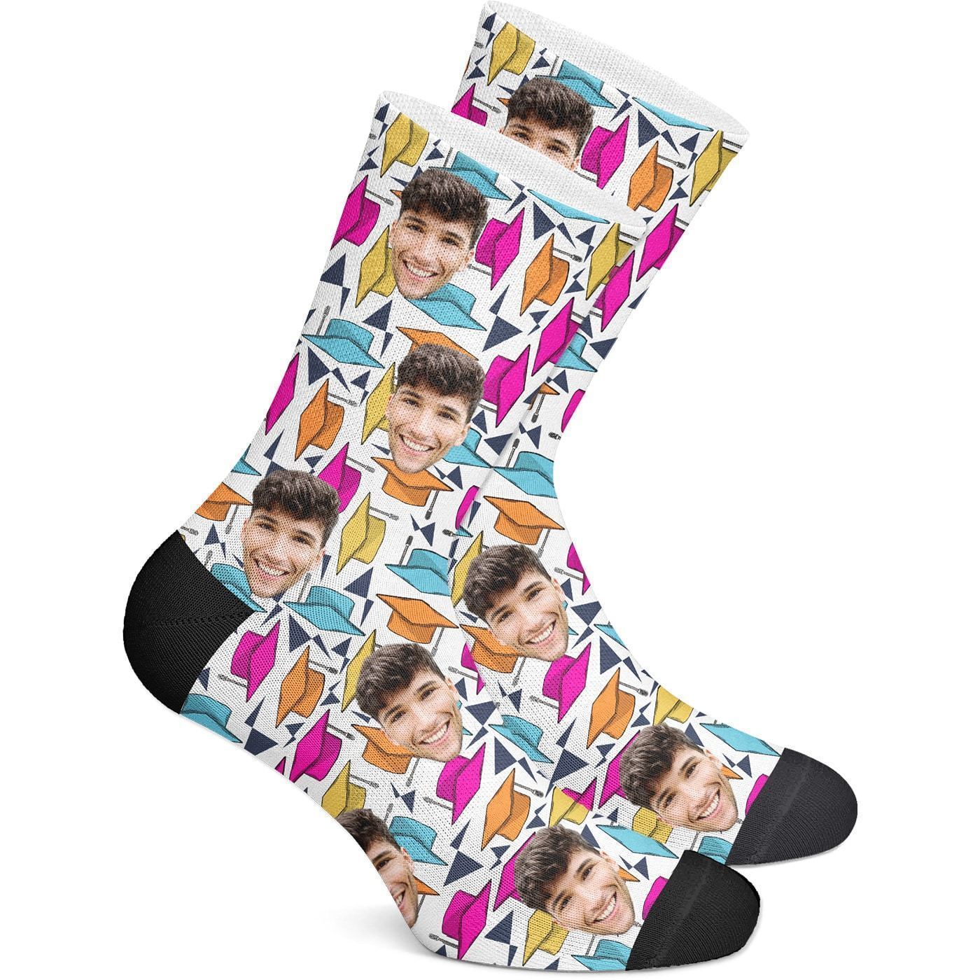 Custom Grad Socks (Colored Caps) - MyPhotoSocks