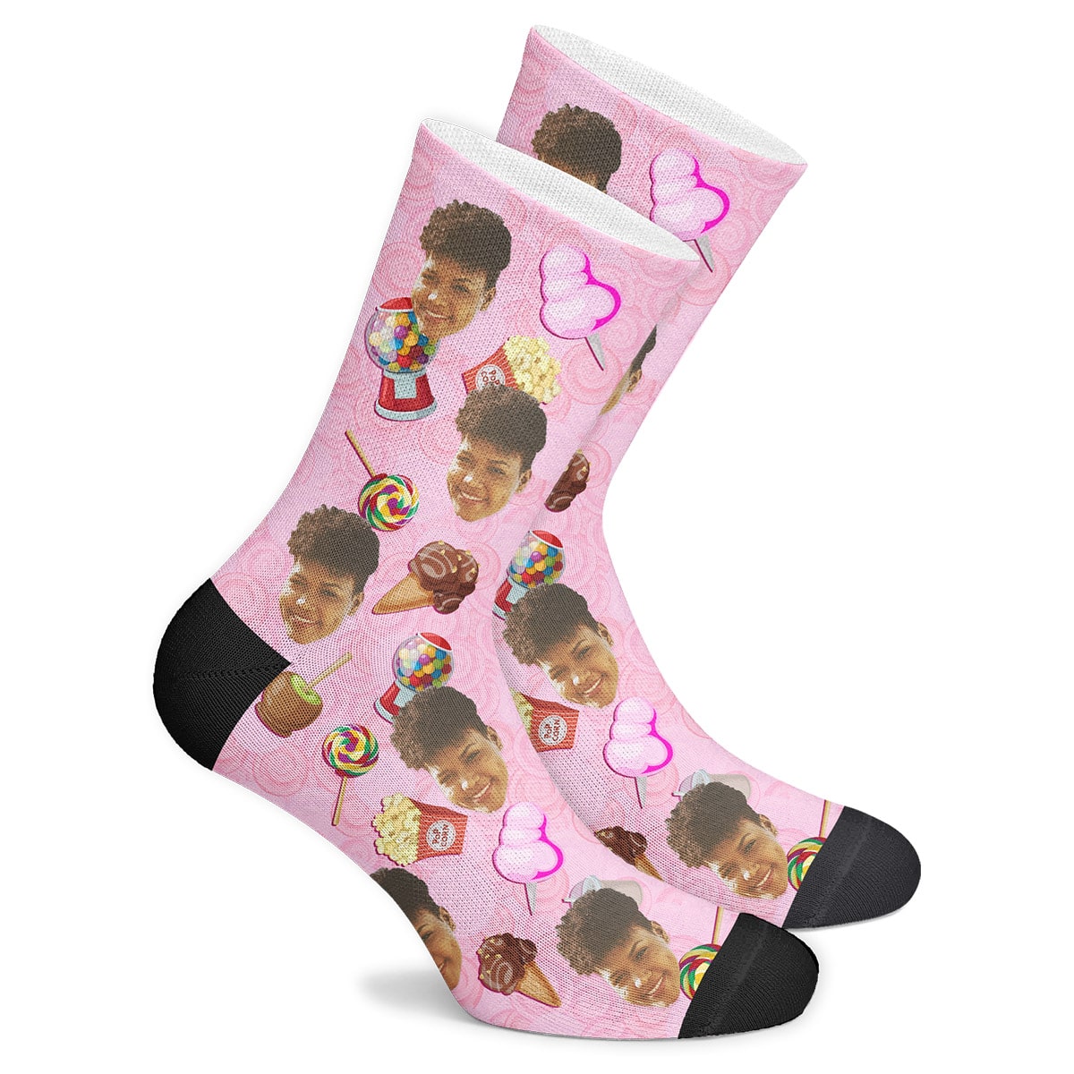 Custom Candy Socks - MyPhotoBoxerUk