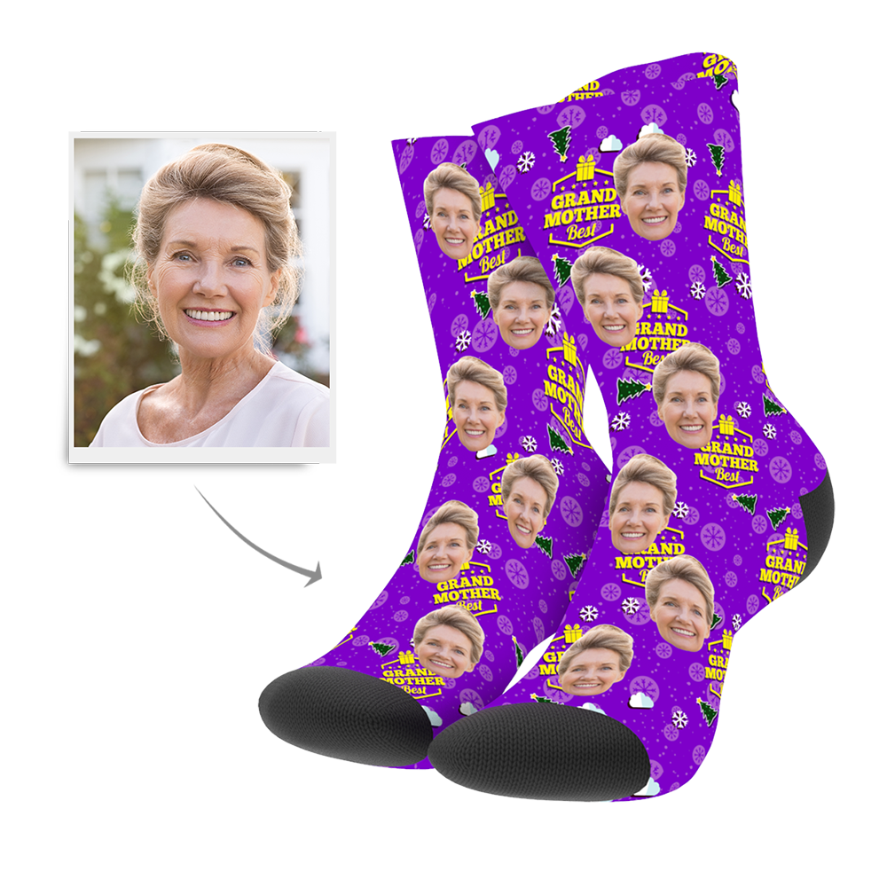 Custom Christmas Grand Mother Socks