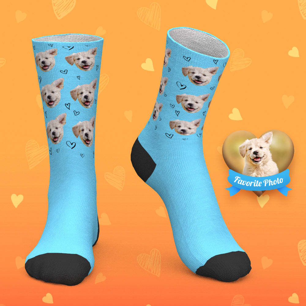 Custom Socks Personalized Photo Socks Love Pet Socks - MyPhotoBoxerUk