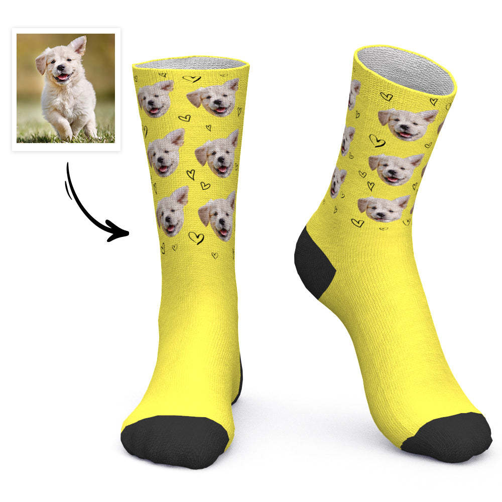 Custom Socks Personalized Photo Socks Love Pet Socks - MyPhotoBoxerUk