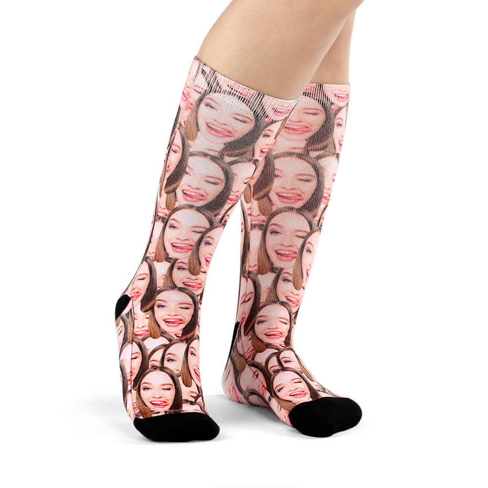 Custom Face Mash Socks - MyPhotoBoxerUk