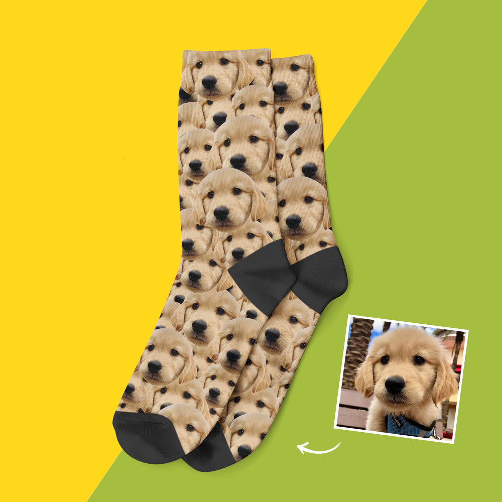 Custom Face Mash Dog Socks