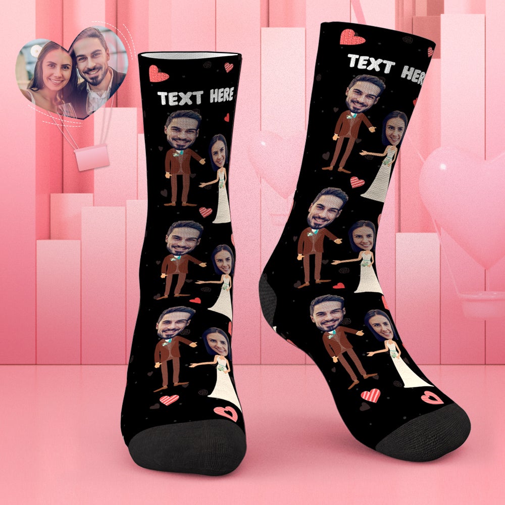 Custom Face Socks Personalised Picture Socks Anniversary Gifts Wedding Gifts