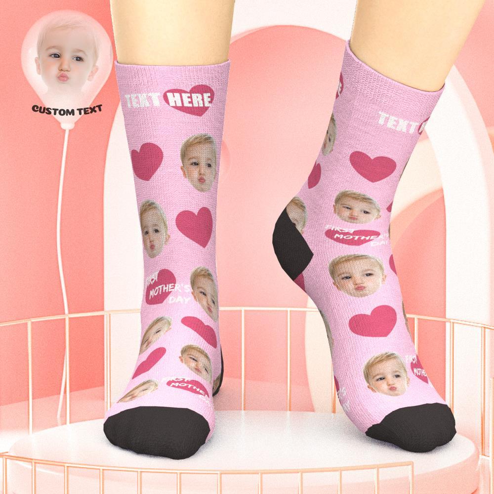 Custom Face Socks First Mothers Day Sock