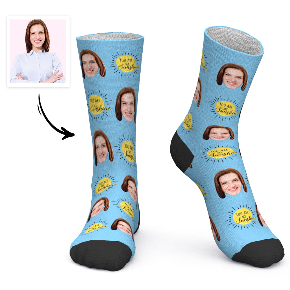 Custom Socks Personalized Photo Socks You are My Sunshine - MyPhotoBoxerUk