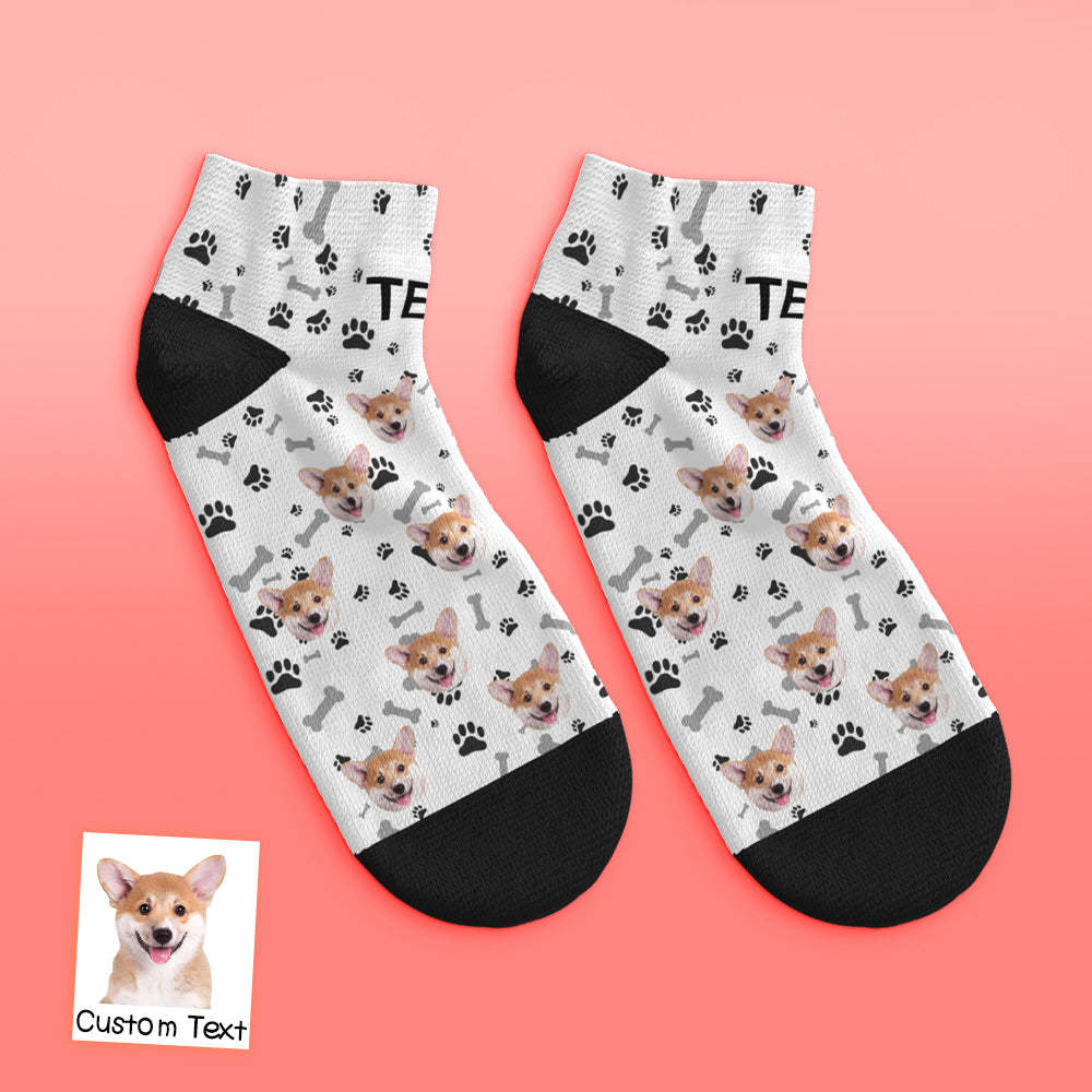 Custom Low cut Ankle Socks Dog - MyPhotoBoxerUk
