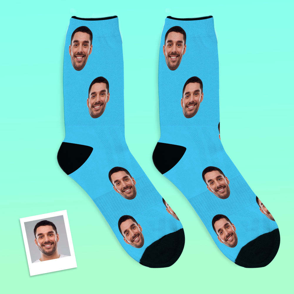 Custom Funny Face Socks Christmas Gift For Family - MyPhotoBoxerUk