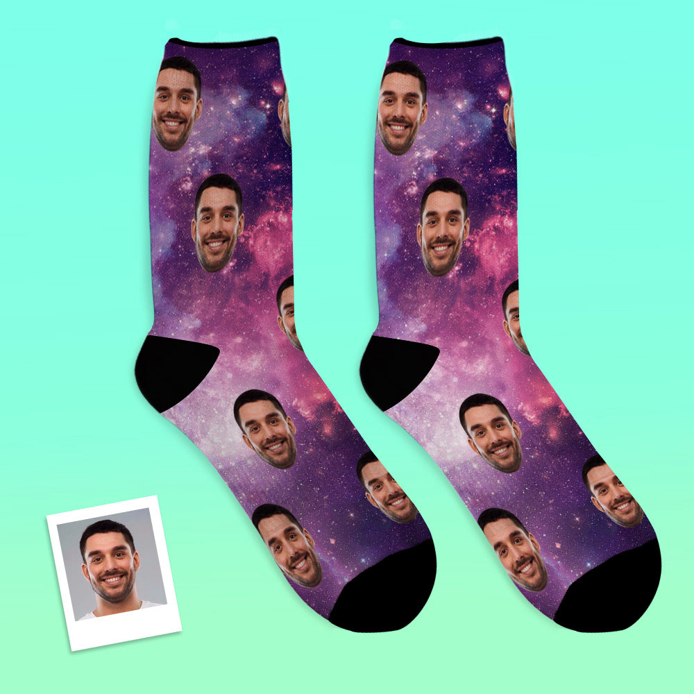Custom Socks - Galaxy - MyPhotoBoxerUk